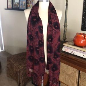 Peacock printed scarf